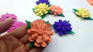 Easy EVA Foam Paper Flowers 🌸Легко и просто Цветы из фоамирана  @OldisDIY