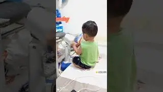 Cute Baby Fixing Broken Fan🤫🤫😅😅. 