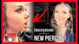 Getting a Vertical Labret Piercing in 