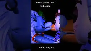 Roxanne Wolf kiss Glamrock Chica (FNaF Security Breach | SFM animation) *shorts*