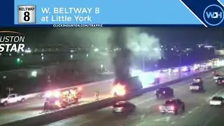 18-wheeler fire reported on West Beltway at Little York