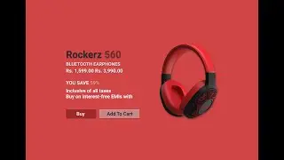 Boat Headphones Landing Page using Figma | UI/Ux