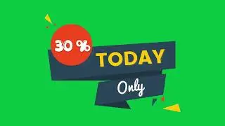 30% Sales Animated Logo Green Screen @GreenScreen-Magic