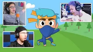 YOUTUBERS REACT TO MY FORTNITE ANIMATIONS! | Ninja, Kwebbelkop, GamingWithGarry