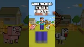 when pillagers attack in minecraft...