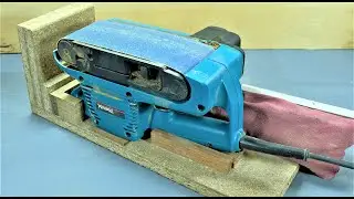 Самодельная платформа для ленточной шлифмашины ЛШМ Makita 9910 Belt sander stand