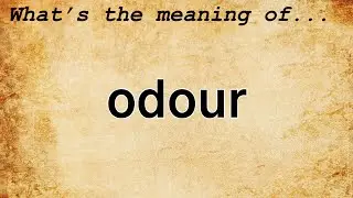 Odour Meaning | Definition of Odour