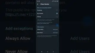 Hide Phone Number in Telegram 