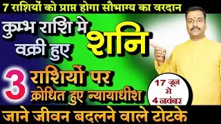 वक्री शनि कुंभ राशि में प्रभाव | 17 June 2023 | सम्पूर्ण राशियों का फलादेश एवं उपाय | Shani Vakri