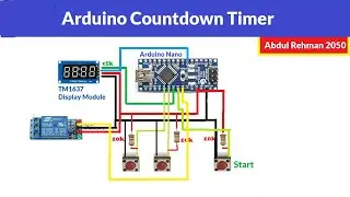 Arduino Countdown timer with 4 digit 7 segment display TM1637