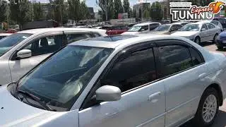 Ветровики Хонда Цивик 7 седан / Дефлекторы окон Honda Civic 7 / Запчасти и тюнинг / Cobra Tuning