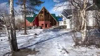 2023-04-01 Братск-центр, улицы Гагарина, Крупской, Рябикова, −8° C, Братск, Сибирь, Россия