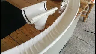 Как согнуть водосточный пластиковый желоб