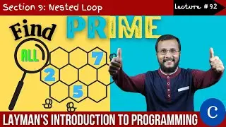 9.2. Nested loop to find prime numbers in a range | Complete C programming course | Sunil Dhimal