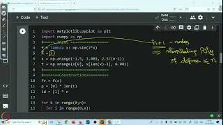 Week 9 : Lecture 43 : Polynomial Interpolation: Implementation of Lagrange Form as Python Code