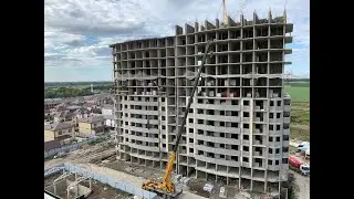 Видео этапов строительства 06.09.2021 ЖК "Зеленодар", Литер 4Б