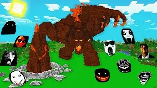 SURVIVAL GIANT DEMON BASE JEFF THE KILLER and SCARY NEXTBOTS in Minecraft - Gameplay - Coffin Meme