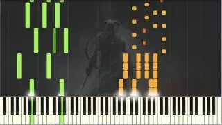 Skyrim   Main Theme Piano Tutorial Synthesia    Kyle Landry SHEETS MIDI