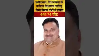 फरीदाबाद विधानसभा के वर्तमान विधायक जानिए किसे कितने वोटों से हराया