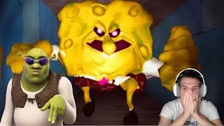 Shrek vs Evil Spongebob | Secret Ending #spongebob #horror #scary #shrek #fyp #fypツ #fypage #shorts