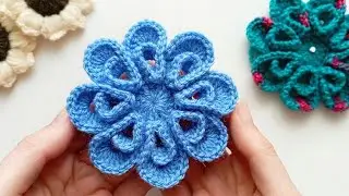Вяжем прелестный цветок 🌺🧶 МК крючком – легко и красиво😊 Crochet the flower with 💞
