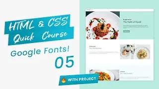 HTML CSS Quick Course 05 | Google Fonts [Complete course for beginners🔥]
