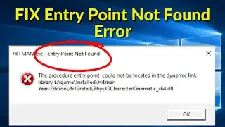 Fix Entry Point Not Found Dynamic Link Library in Windows 11 / 10 / 8 / 7 | entry point not found