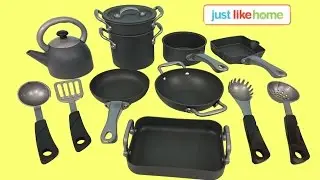 Just Like Home Nonstick Cookware Set Pretend Play | Kids Station