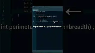 Computing and Printing the Perimeter of a Rectangle | JAVA SHORTS | CODING SHORTS