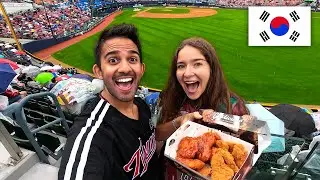 Korean Baseball is CRAZY 🇰🇷 Our First Game in South Korea! (한국어 자막)