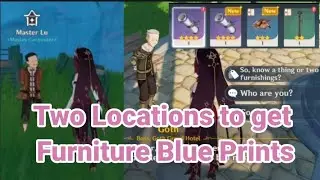 Where to get the Furniture Blue Prints in Genshin Impact || Furniture Blue Prints