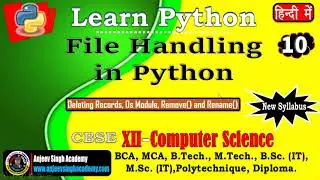 Binary File Handling in Python - 10 | Deleting Records - Binary File