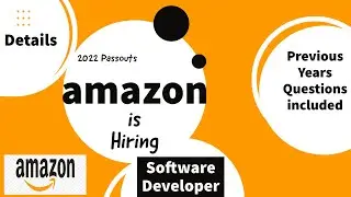 Amazon Software Developer Job|| For 2022 Passouts || IT Job Alerts