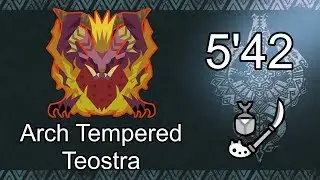 MHW - Arch Tempered Teostra 5'42 Insect Glaive Solo (TA wiki rules) / 歴戦王テオ・テスカトル 操虫棍 ソロ