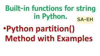 Python partition() | String partition() | Built-in functions in Python | CBSE | partition() examples
