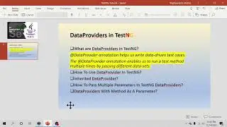 Inherited DataProviders & Dataprovider accepting Method as a Parameter in TestNG | Explained Nicely!