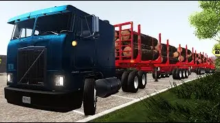 BeamNG Truck Simulator 2 | Длинный состав лесовоз