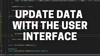 Update Data in our ASP.NET Core Web App Using Entity Framework Core - Updating in the UI