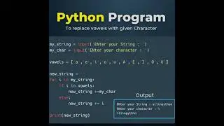 Python program to replace vowels with given characters🔥 