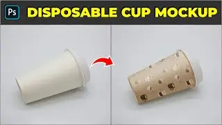 How to make disposable paper cup mockup - Photoshop Tutorial