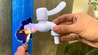 Don't Miss This Plumber's Secret Trick! Brilliant Idea & Quickly Install A Faucet On A Broken Pipe
