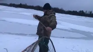Налим 2020 !! Установка мерёжи на реке!!