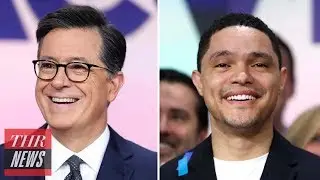 Trevor Noah, Stephen Colbert Respond to Trump's Reaction to Impeachment | THR News