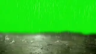 Relaxing Rain Green Screen no copyright editing