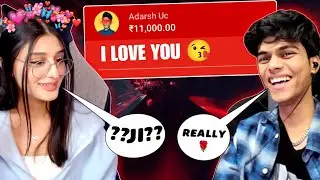 Adarshuc Propose Payal Gaming On Live Super Chat 😍 | Adarsh Love Payal Gaming