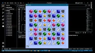How to make a gem crush game in python in vs studio | 