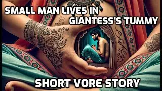 Small Man Lives Inside Nurturing Giantess Woman's Tummy | Body Digested & Expelled | Stomach Stories