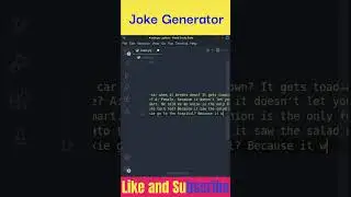 😅😊Lets Make A Joke Generator in python python shorts 