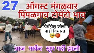 27 ऑगस्ट मंगळवार पिंपळगाव टोमॅटो भाव / आजचे टोमॅटोचे भाव / Pimplgav tomato bhav