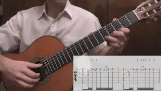 Мар дяндя. Как играть на гитаре. Видеоурок. 1/7 часть